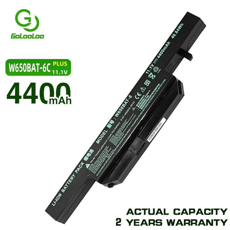 Golooloo 11,1 V 4400MaH аккумулятор для ноутбука для Clevo W650BAT-6 w650bat 6 K610C-I5 G150SG K650D K750D G150TC G150MG K4 K5 P4-I54572d1