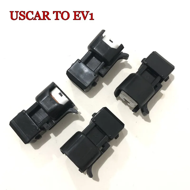 Solid type Uscar to ev1 adaptor ev1 to ev6 ev14 for bosch LS1 LS2 LS3 fuel injector connector