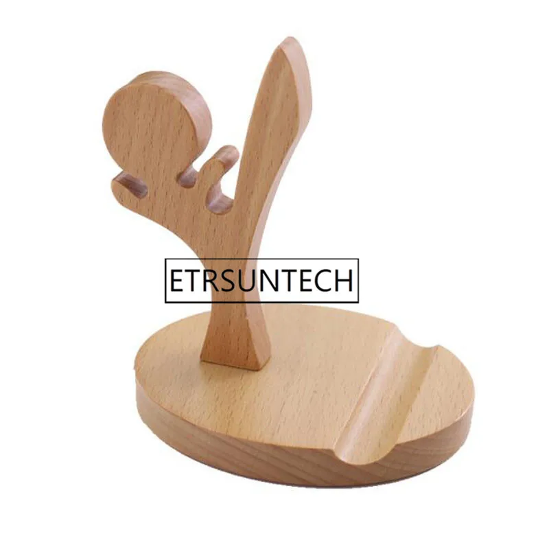 

50pcs Universal Unique Wooden Kufung Style Cellphone Holder Stand Bracket For Smart Phones Portable Gifts For Friend