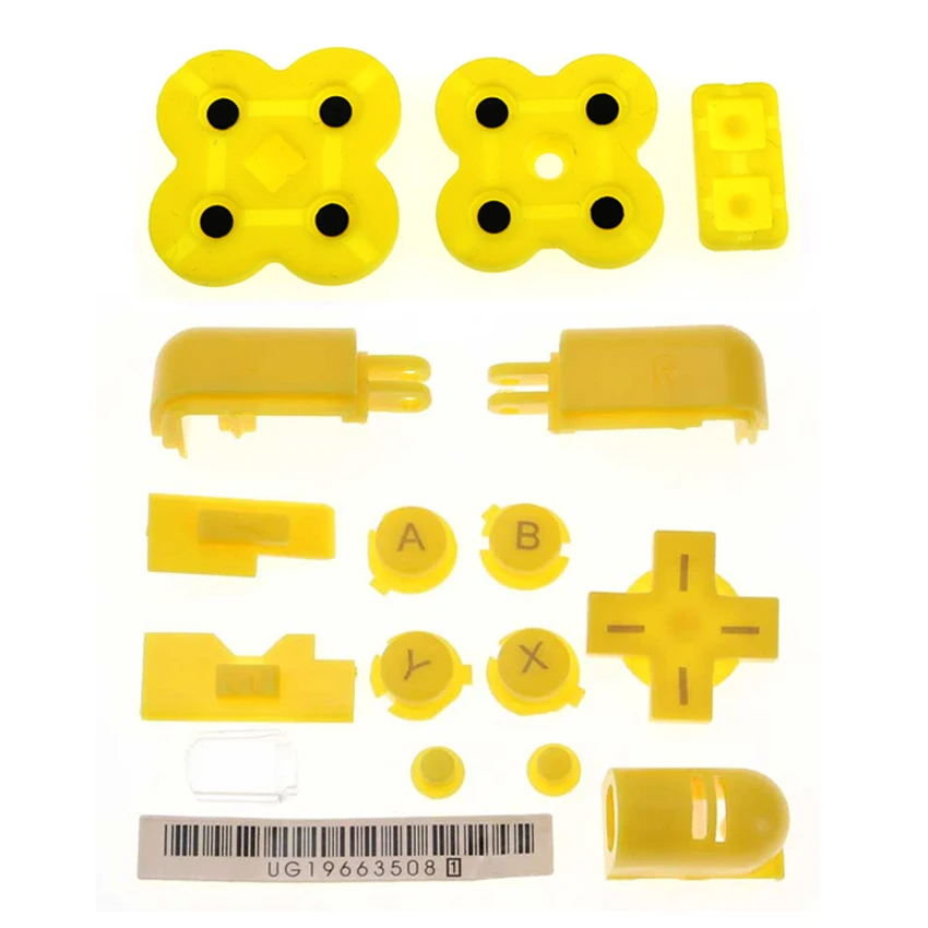 JCD dla NDS Lite zamiennik A B X Y L R D przycisk krzyżowy dla NDSL pełny zestaw przycisków i gumy przewodzącej