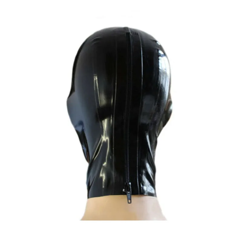 Masque à capuche en Latex, fermeture éclair au dos, en caoutchouc, pour belle tenue de Club de filles, Costume de Cosplay d'halloween pour femmes