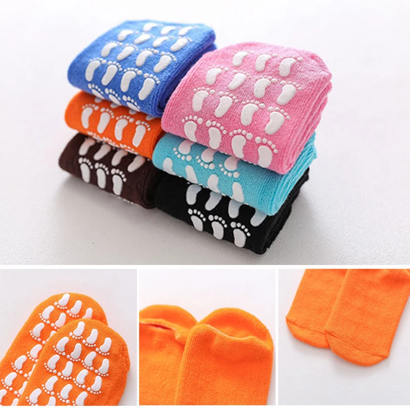 Fashion Short Silicone Dots Anti Slip Cotton Trampoline Socks Soccer Football Sports Socks Non-slip Floor Socks