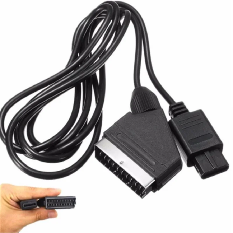 

50 Pcs A/VTV Video Game cable RGB Scart Cable For Nintendo Gamecube N64 Console cable