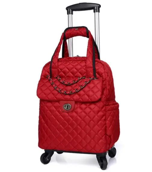 20 Inch Women carry on hand Luggage bag Cabin travel Trolley Bags  wheels rolling luggage backpack  Trolley Suitcase wheeled Bag