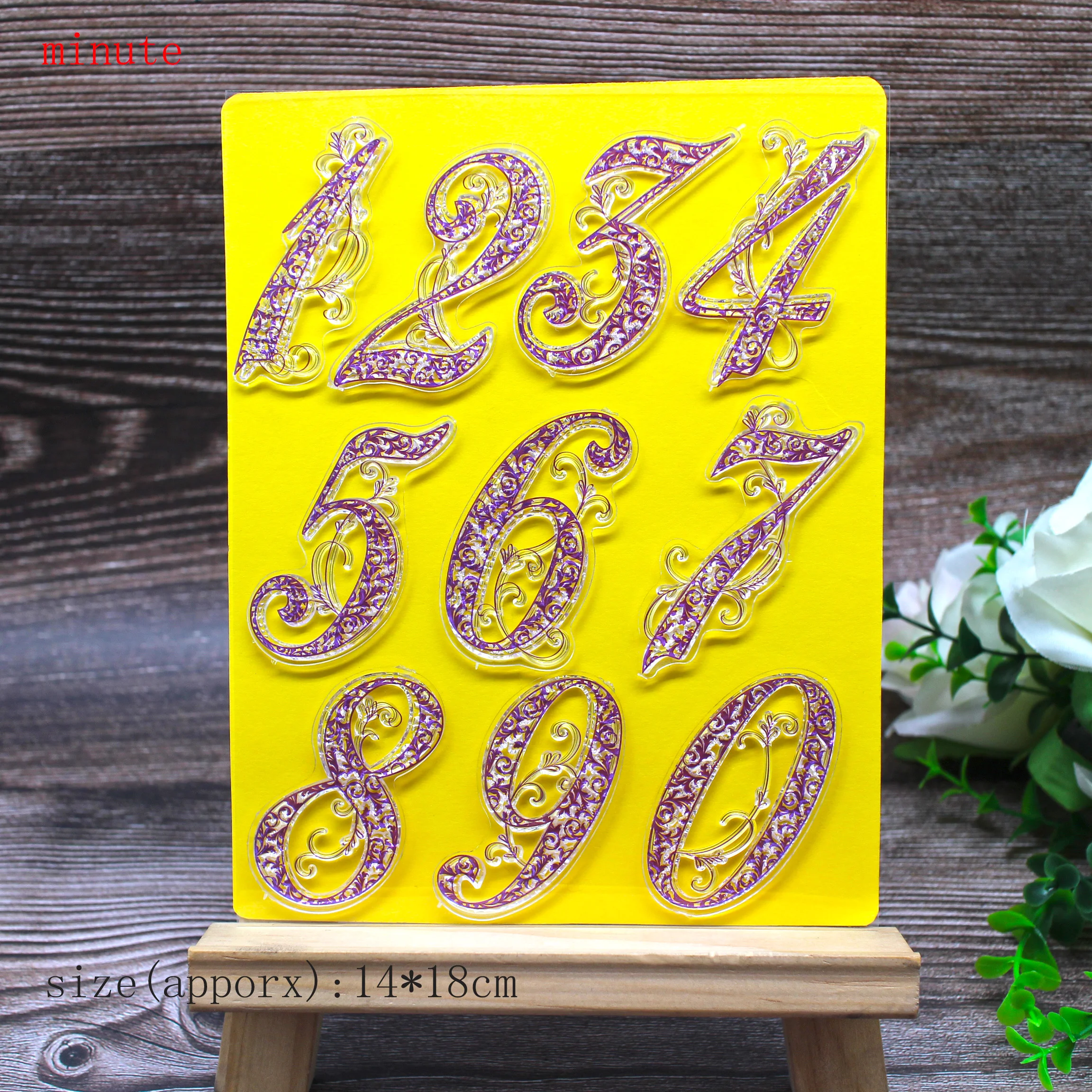 0-9 Number printing transparent silicone seal stamp lowercase letter symbol stamp for DIY scrapbook album greeting card paper ma