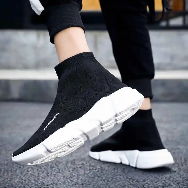 Hot Sale Sock Sneaker Handmade Men Fashion 2023 Lightweight Sneakers Summer Large Sizes Soft Man Casual Shoes Air Mesh Walk NA33