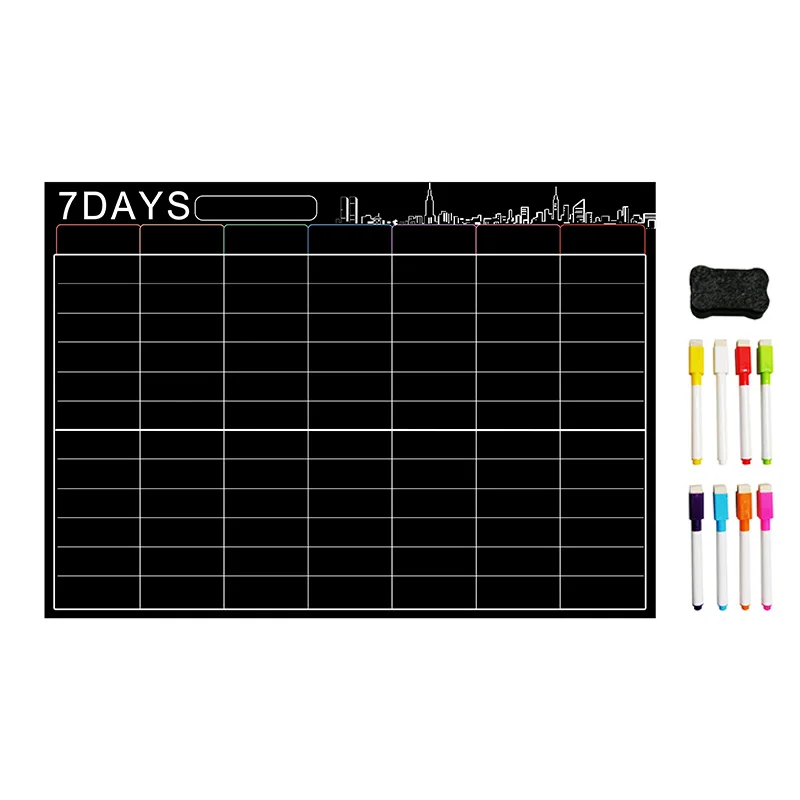 Magnetic Dry Erase Calendar Set 16X12 Inch Whiteboard Weekly Planner A3 White Board Refrigerator Sticker Fridge Kitchen