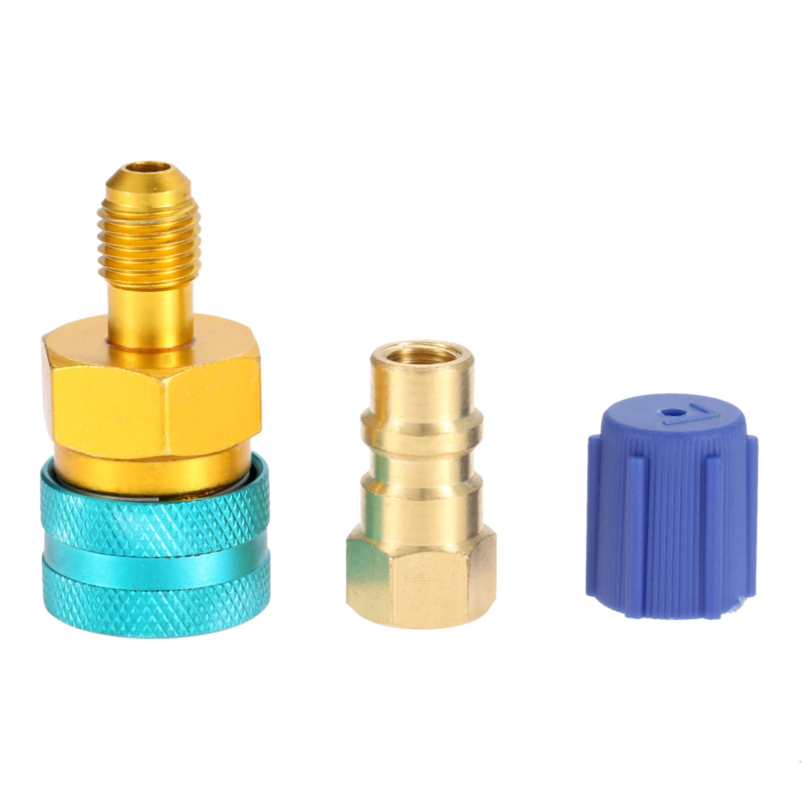 R1234YF to R134A Adapter Low Side Quick Coupler Conversion R12 to R134A AC Charging Hose Fitting Refrigerant Can Adapter Valve