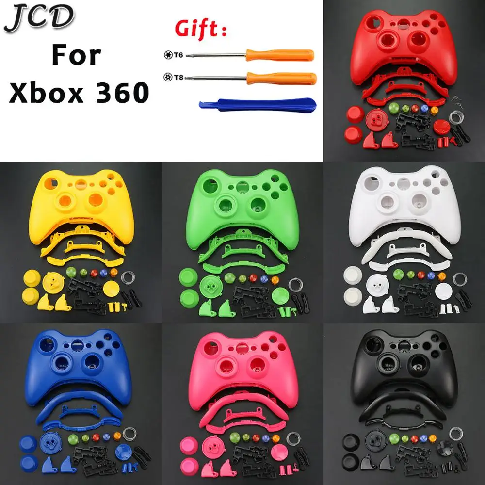 

JCD Wireless Game Controller Hard Case Gamepad Protective Shell Cover Full Set With Buttons Analog Stick For XBox 360