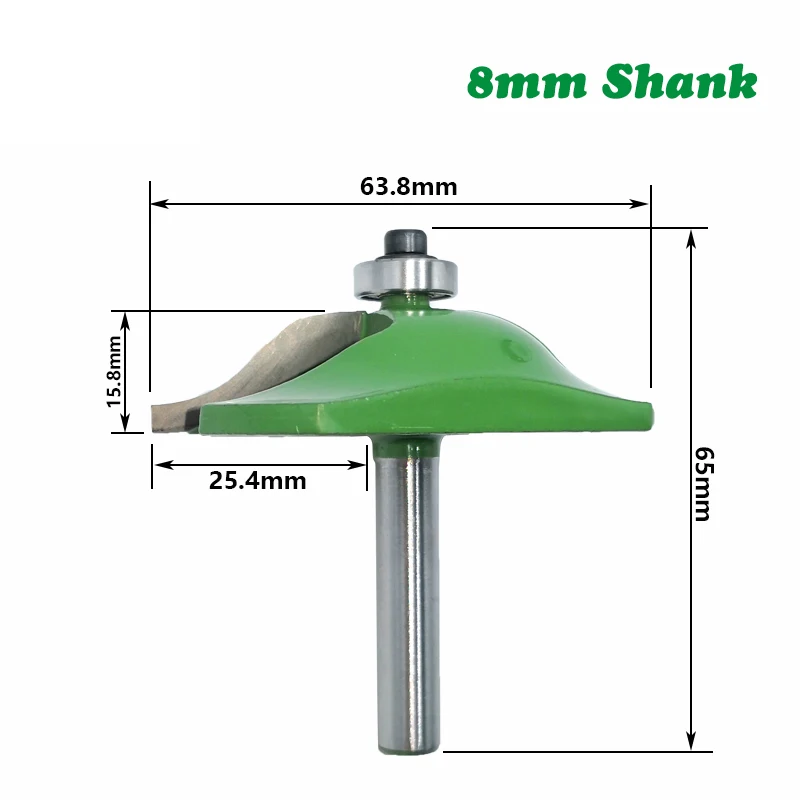 3PC/Set 8MM Shank Milling Cutter Wood Carving Cabinet Rail Stile Tenon Router Bit Set Door Cabinet Panel Raiser Ogee Wood Cutter