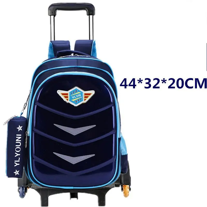 Carton School Trolley Bags for boys PU rolling backpack for school kids wheeled backpack children school trolley bag for kids