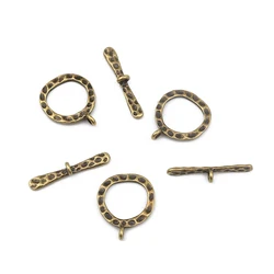 10 Sets OT Toggle Clasps Connectors for Jewelry Making Antique Bronze Circle Ring Clap Hook Diy Bracelet Necklace Findings Craft