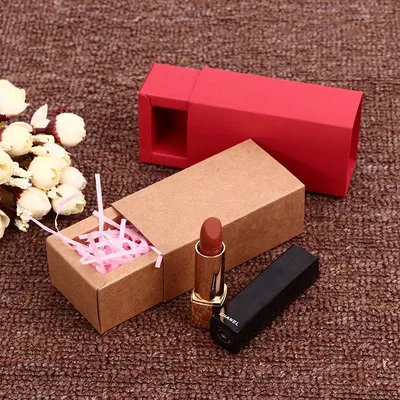 

20pcs Kraft Paper Packing Box With Kraft Red Black Delicate Drawer Display Gift Box Wedding Cookie Candy Cake Boxes