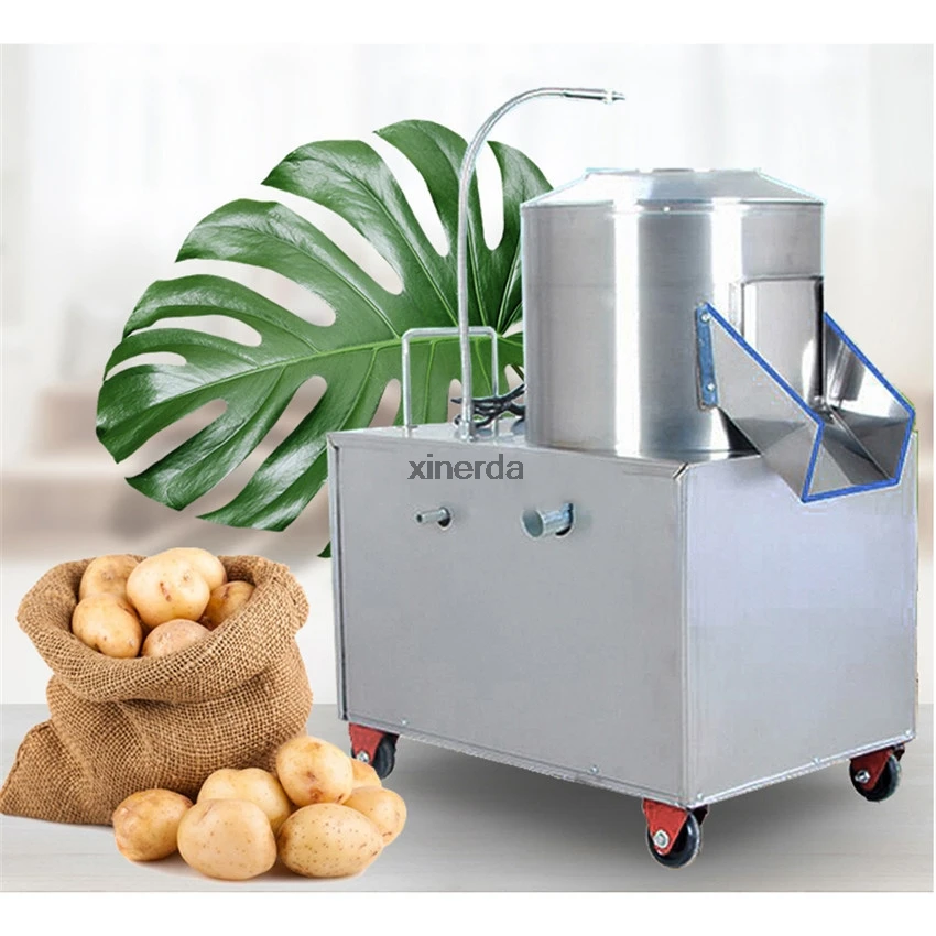 YQ-350 1500W Commercial Electric Potato Peeling Machine Stainless Steel Full-automatic Taro Ginger Potato Peeler Peeling Machine