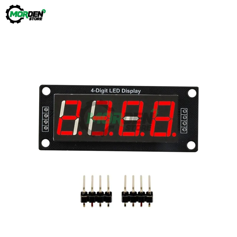 Módulo de relógio digital para arduino, 0.56 polegadas, 4 dígitos, 7 segmentos, pontos duplos, tela led, tm1637