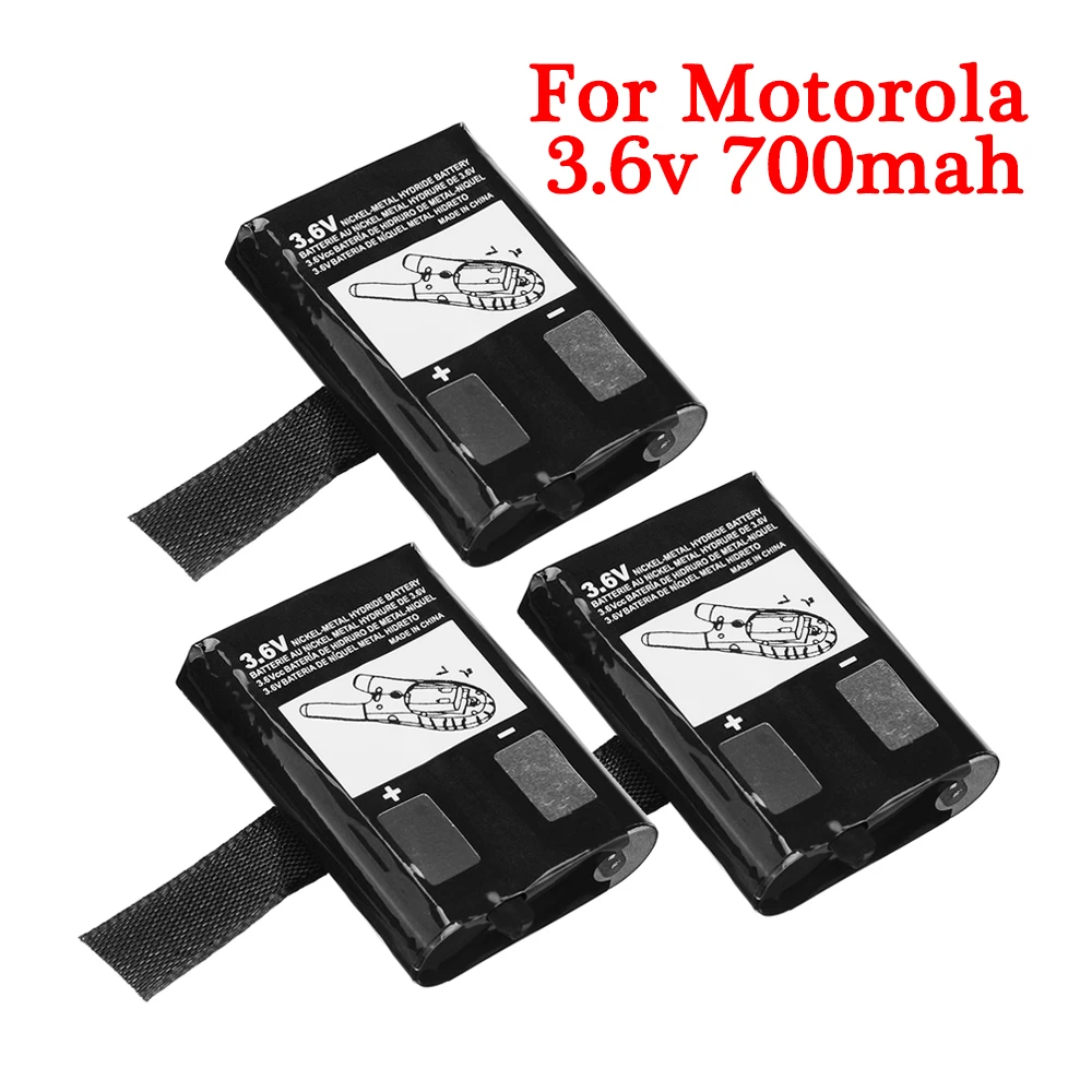 แบตเตอรี่ 700 3.6V สำหรับเครื่องวิทยุสื่อสาร Motorola รุ่น FV300, FV700, KEBT-086-B ครบชุด 3 ชิ้น คุณภาพสูง ใช้งานได้นาน