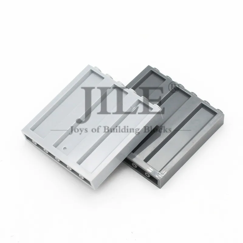 Building Blocks Moc Military Enclosing Wall Steel Plate 1x6x5 Corrugated 23405 Fence DIY Bricks Compatible with Assembles Parts