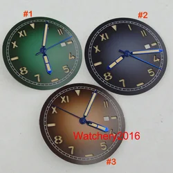 36mm Gradient Brown Blue Green Sandwich California Dial Fit Mingzhu 2813 3804 Miyota 8215 821A 82series DG 2813 ST1612 4813