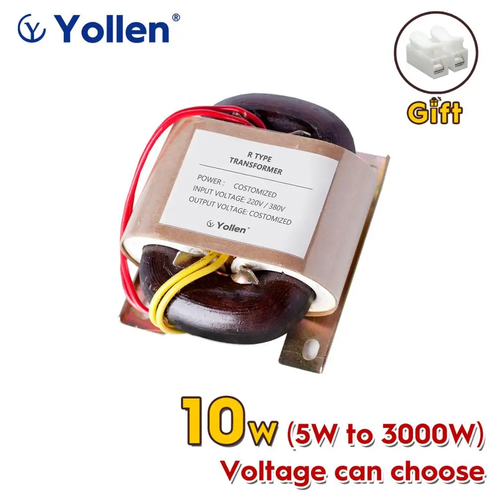R-Core R10VA 10W Power Transformer Voltage Customized 220V/380V to 6V/9V/12V/15V/18V/24V/110V Elevator Armarium Soft Starter PCB