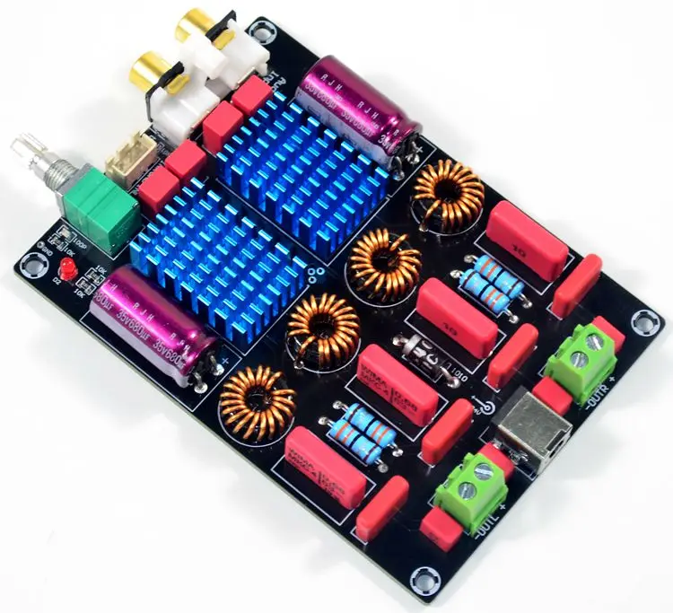 

100W+100W Home Audio Amplifier Board 20Hz To 20KHz Class D TPA3116 2.0 Dual Chip WIMA Deluxe Digital Amplifier Board