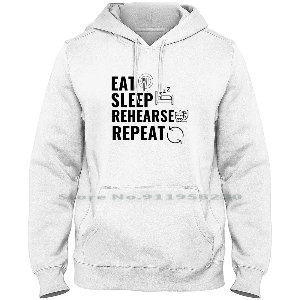 Rehearse Men Women Hoodie Sweater 6XL Big Size Cotton Broadway Theatre Theater Musical Music Eater Actor Show Way Ear Music