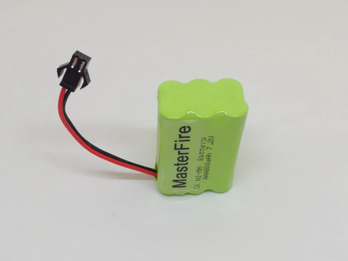 MasterFire Original Durable 7.2V 800mAh 6x AAA Ni-MH RC Rechargeable Battery Cell Pack for Robot Car Toys with Small Clip Plug