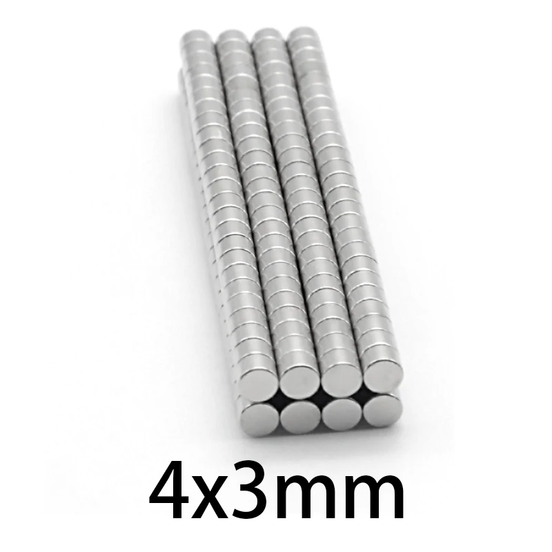 50-500pcs 4*3mm micro Small Round crafts Magnets N35 Neodymium magnetic circular rare earth Magnet NdFe round 4x3mm