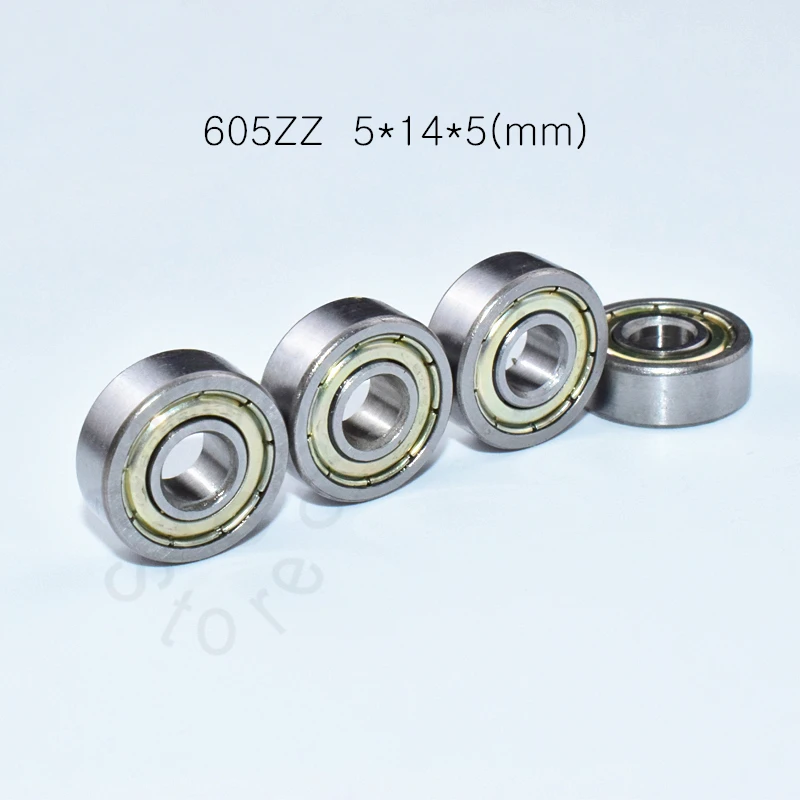 Carbon steel 605ZZ Bearing 10 Pieces 5*14*5(mm) Metal Sealed High speed Mechanical equipment parts