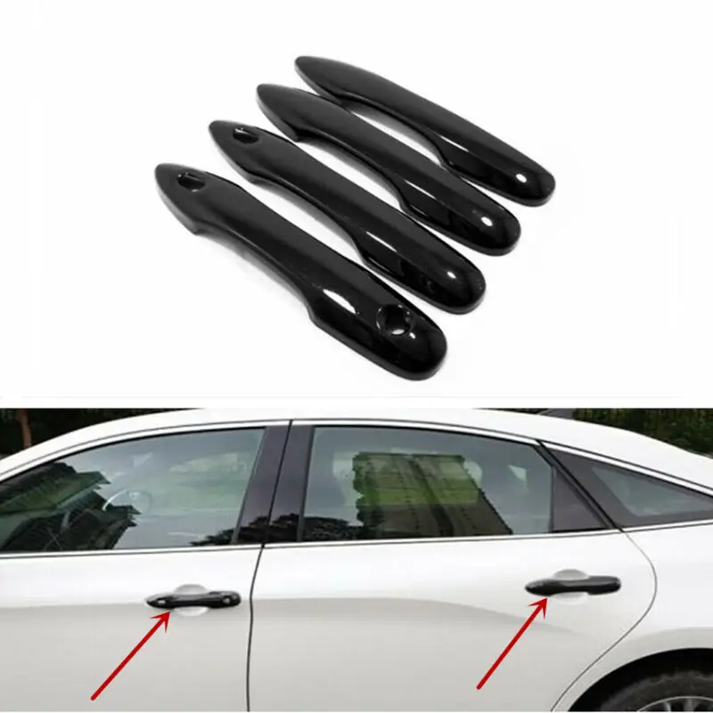 

ABS Carbon Fiber Door Handle Cover Trim Moldings Overlay For Toyota Camry XV 70 2017-2019/Corolla 2019-2021/Prius/Avalon 2019-20