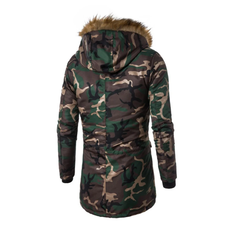 Russian Winter Parkas Long Windproof Jacket Men Thicken Camouflage Coat Male New Fur Collar Hooded Jacket Men Abrigos Hombres