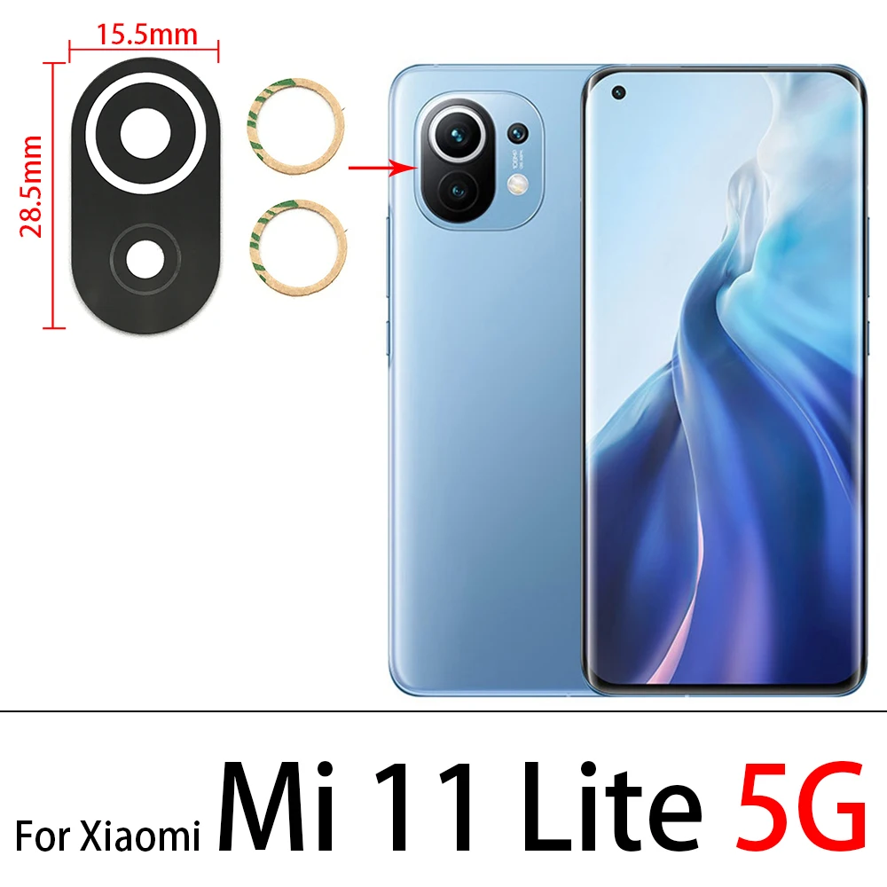 NEW Rear Back Camera Glass Lens With Ahesive For Xiaomi Mi 11 A2 Lite 5G Ultra A3 Max Mix 2 3 2s A1 Poco F1 F2 11T M3 Pro X2