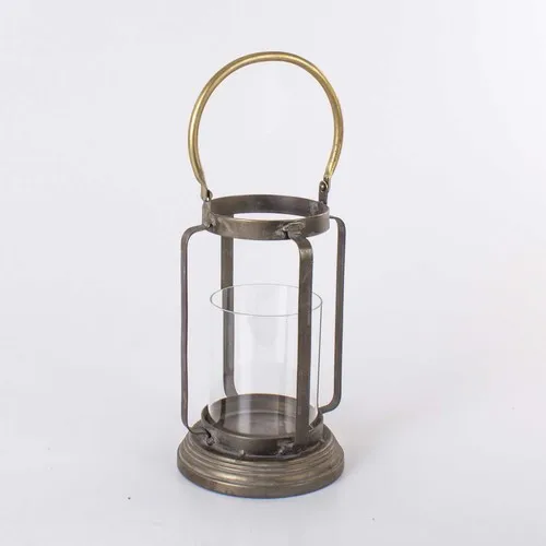 Euro Flora Nostalgic Lantern Candle Holder Handle Metal