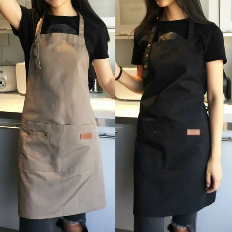 Pure Color Cooking Kitchen Apron For Woman Men Chef Waiter Cafe Shop BBQ Hairdresser Aprons Bibs Kitchen Accessory Dropshipping