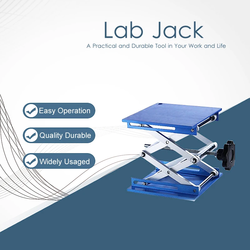 10CM 4'' Chemistry Laboratory Lifting Platform Adjustable Height University Lab Table Holder Lifter Aluminum Alloy Stand Rack