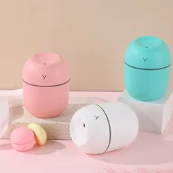 New USB Portable 220ML Colored Eggs Humidifier Small Car Humidifier Household Desktop Ultrasonic Spray Convenient Mini Atomizer