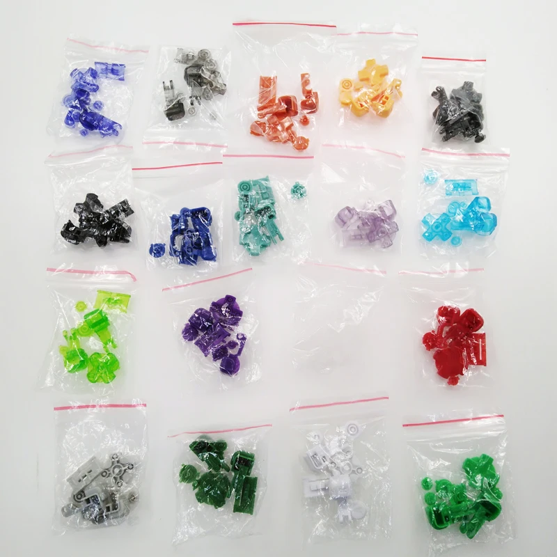 Baru Bening Putih Bening Blue Clear Hitam Tombol Kunci Set untuk Game Boy GBA B Pilih Mulai Power On off L R D Tombol Pad