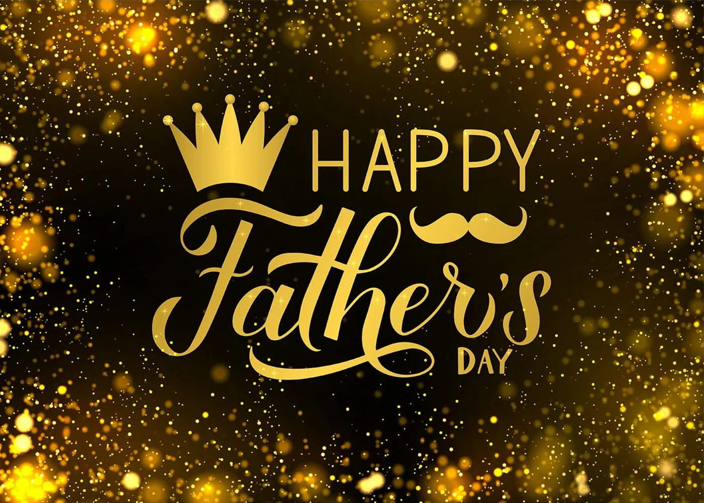 Happy Father’s Day Background Gold Glitter Sprinkle Dots Photocall Background Father’s Day Decoration Birthday Party Vinyl Cloth