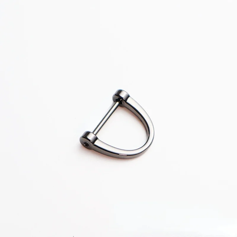 Horseshoe Clasp Metal Car Key Ring Anti-Lost Zinc Alloy D-Type Buckle Metal Hardware Accessories Simple Practical Small Gift