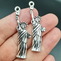 Antiquing 10pcs Statue Of Liberty New York Charms 49x14mm Antique Pendants Making DIY Handmade Tibetan Finding Jewelry