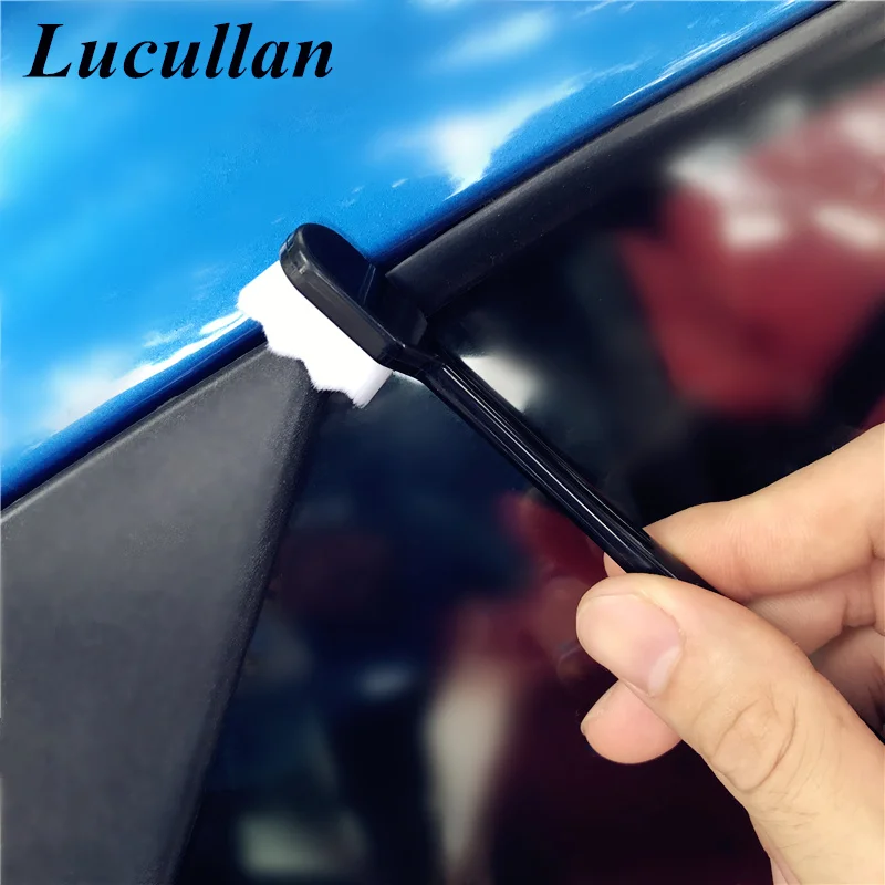 Lucullan-cepillo de dientes con diseño de ondas, pelo súper suave, Nano, Panel de cuero Interior, cepillo de limpieza de revestimiento de techo de