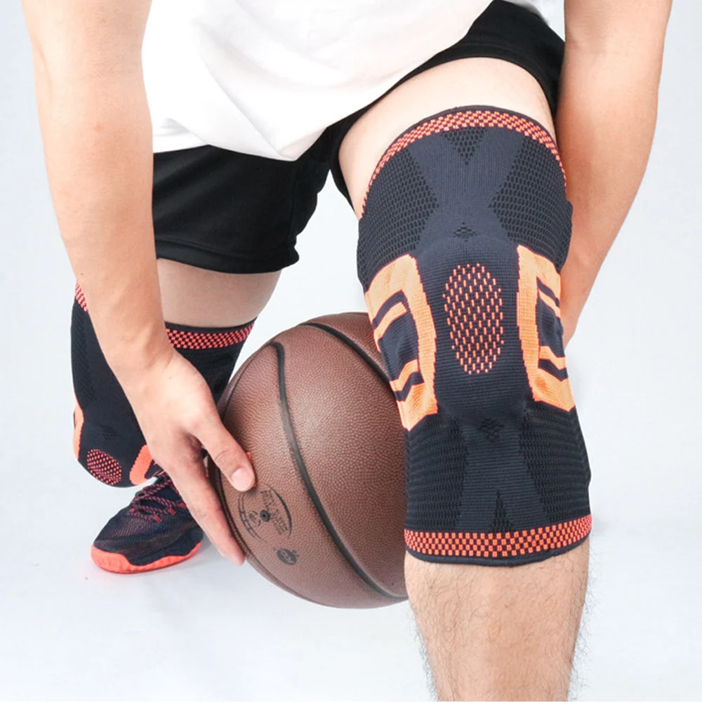 Sport Knie Pads Elastische Druck Klammer Silikon Frühling Knie Schutz 1 Stück SPSLF20013