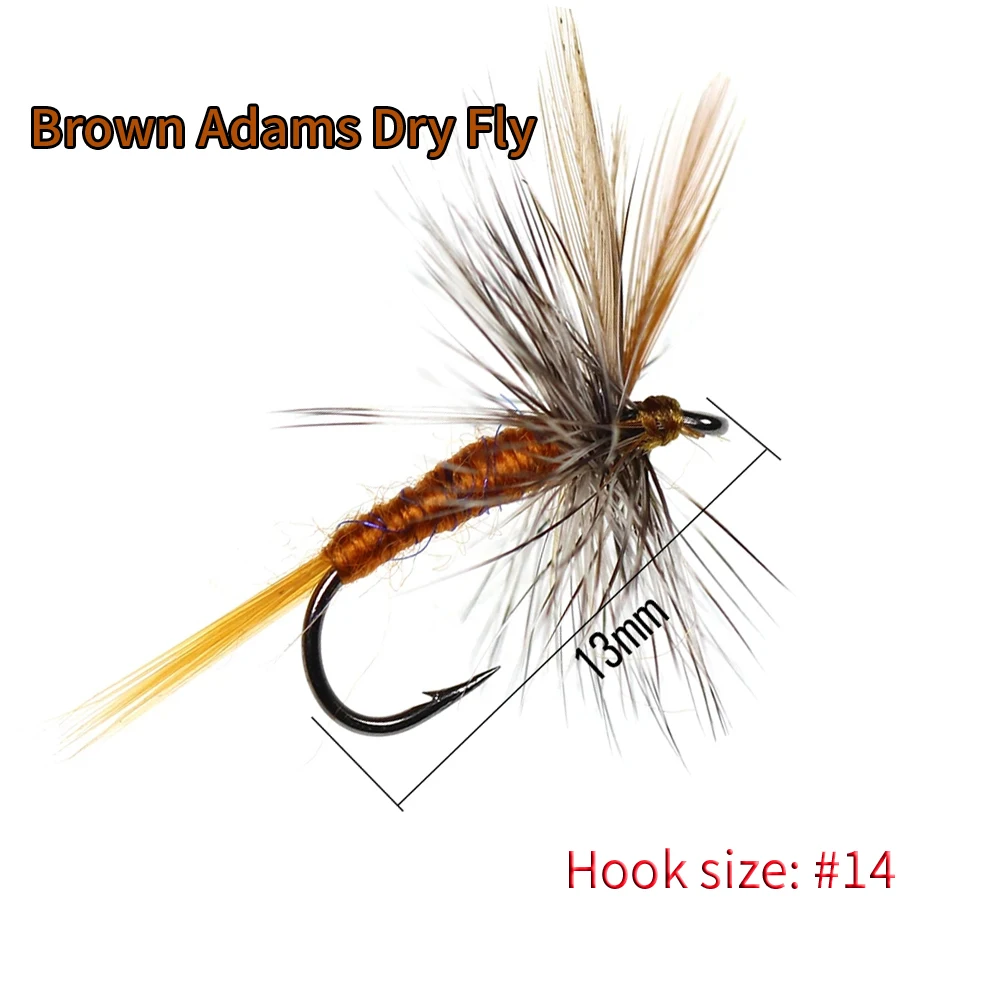 Moscas secas Adam, Caddis y Midge para pesca de adultos - imagen 5