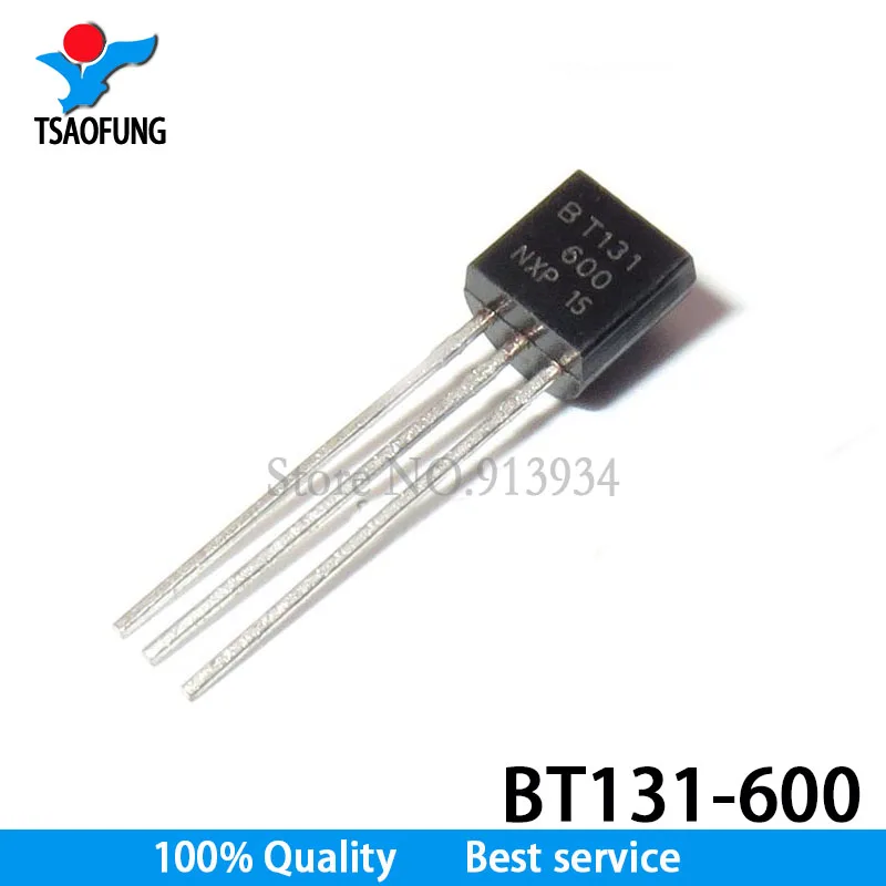 50 قطعة BT131-600 BT131 1A 600V TO92 الثايرستور ثنائي الاتجاه