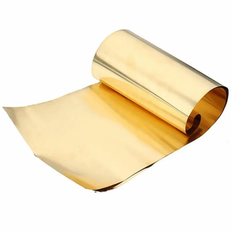 Roll Of Thin Brass Plate With Golden Film Wire Brass Foil Plate Jewelry Making DIY