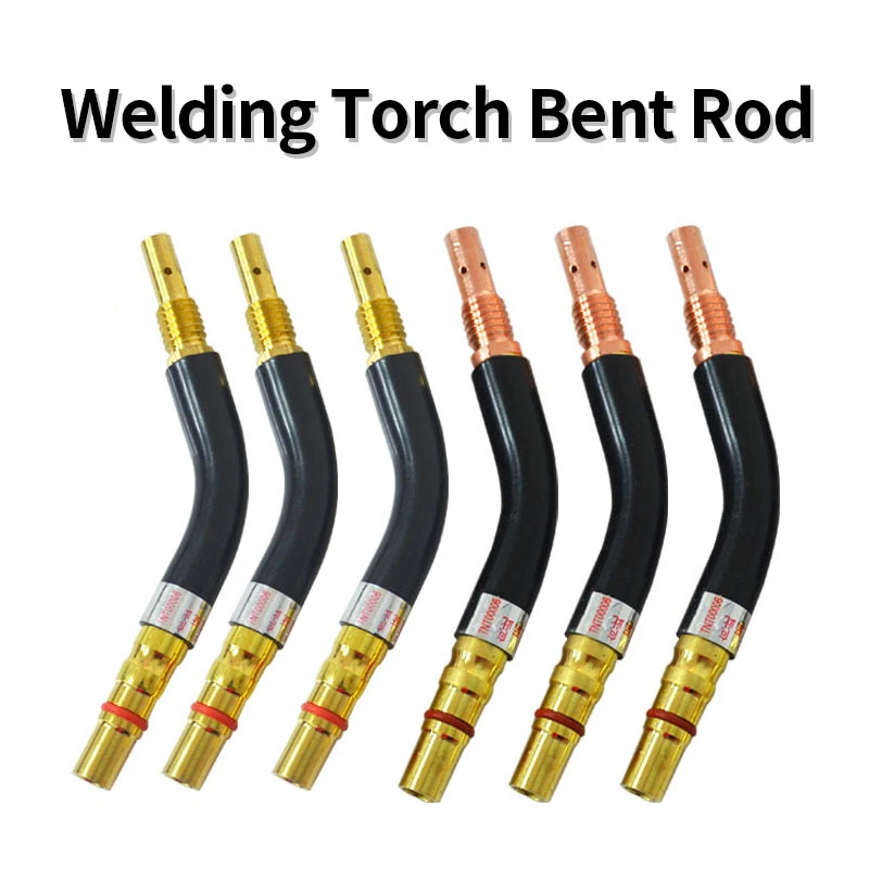 Carbon Dioxide Gas Shielded Welding Torch Accessories 200A/350A/500A Thicken Brass Copper Welding Torch Bent Rod 10 Pcs Set