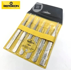 Bergeon 7024-P06 Set Of 6 B-Jet Antimagnetic Tweezers Watchmakers