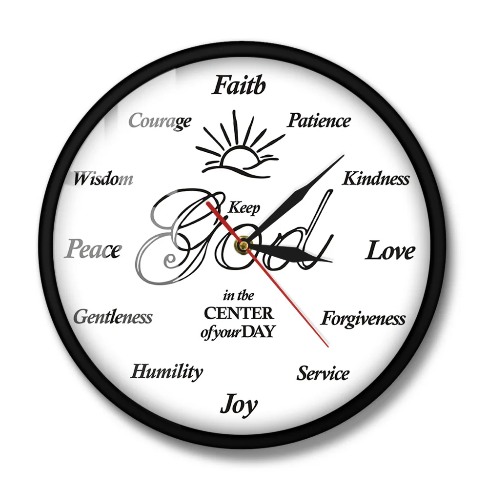 Put God First Inspirational Quote Christian Wall Clock Religious Family Clock Jesus Biblical Home Decor The God Clock Wall Watch