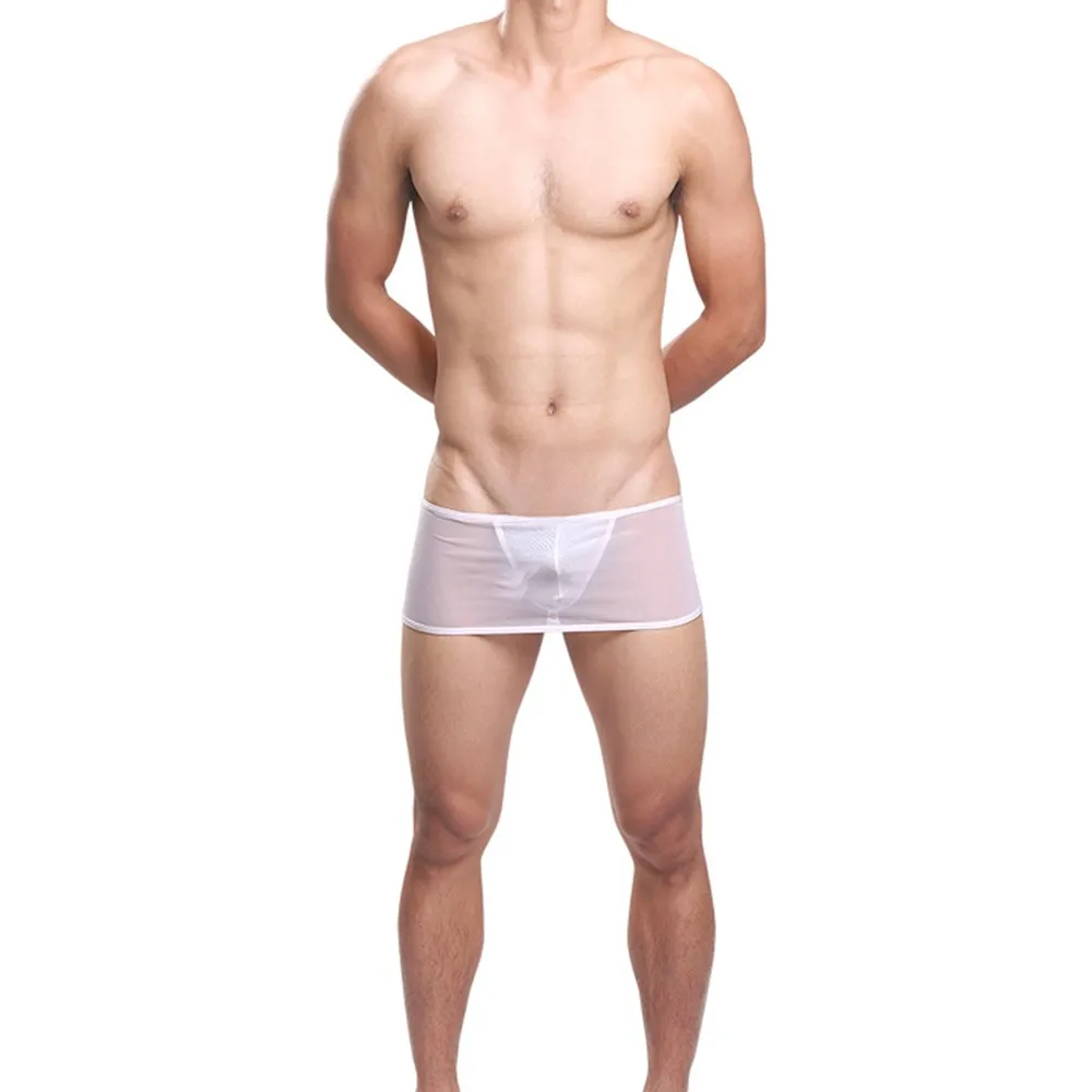 Ultra-Thin Transparent Sexy Thong Seductive Sexy Men  Skirt T-Pants  Underwear