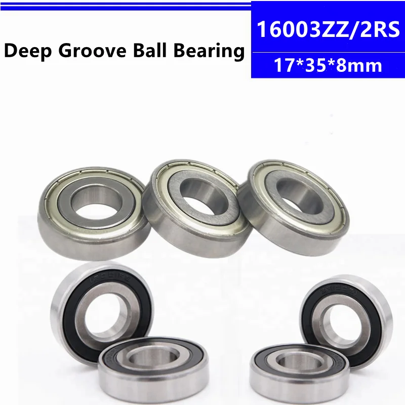 

50pcs 16003ZZ 16003-2RS 16003 -2Z 17*35*8 mm shielded thin wall deep groove ball bearing 17x35x8 mm