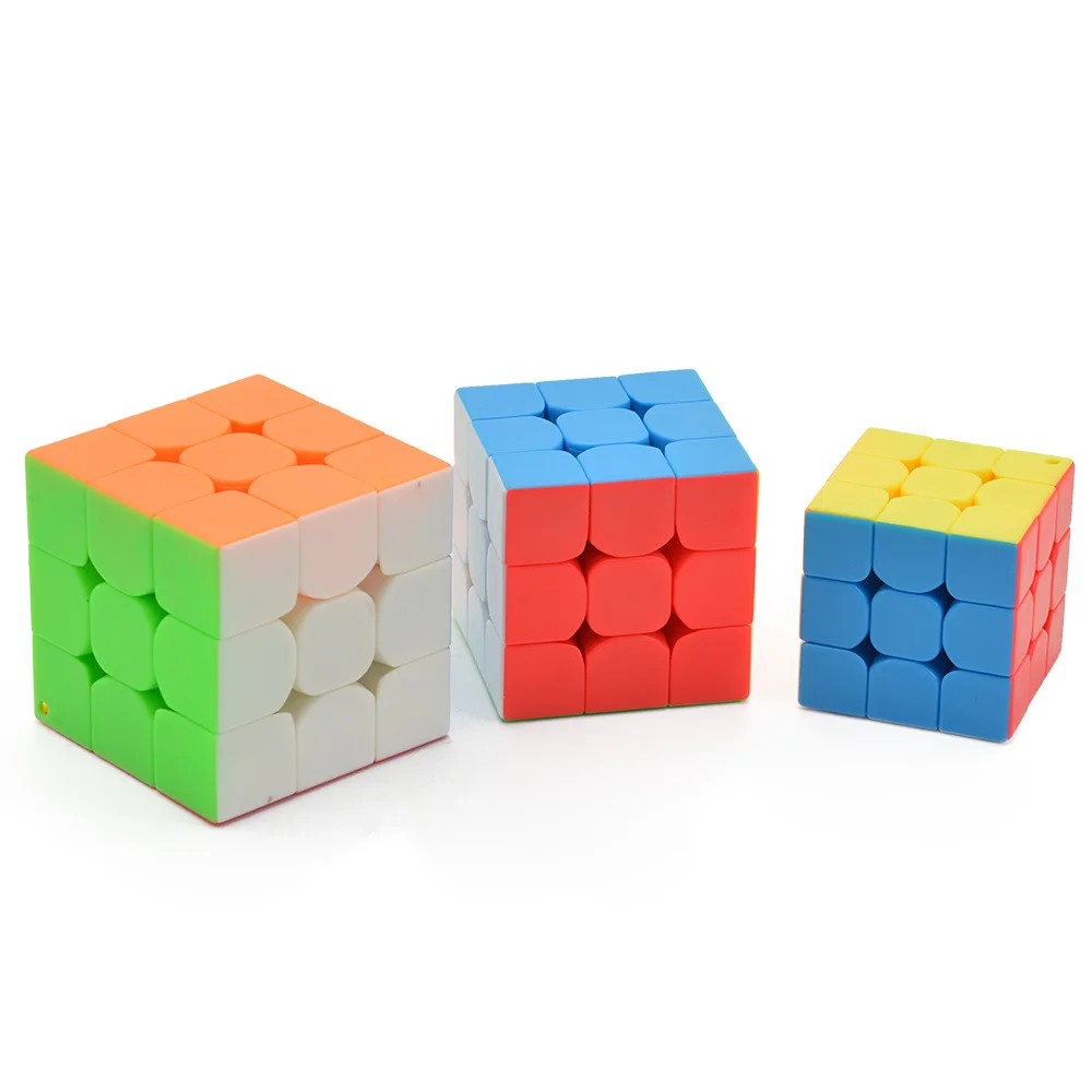 Mini Frosted Magic Cube Keychain MoYu  Mofangjiaoshi 3.5cm Magic Cube KeyChain 3x3x3 Professional Educational toys Puzzle